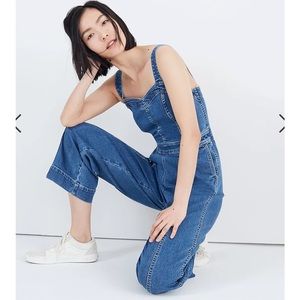 Madewell Denim Seamed Wide-Leg Jumpsuit